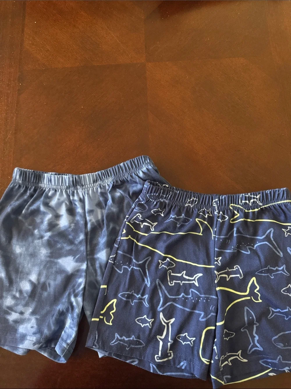 Carter's Navy Shark Print & Navy Tie-Dye Pajama Shorts